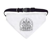 Azeeda 'Haunted House' Pet Bandana - White, L (PD00083898)
