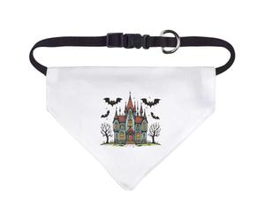 Azeeda 'Haunted House' Pet Bandana - White, S (PD00088177)