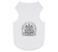 Azeeda 'Haunted House' Pet Dog/Cat T-Shirt, L (PT00191327)