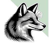 Azeeda 'Head of a Fox' White Premium Vinyl Decal Sticker - Waterproof, Durable & Easy to Apply - Ideal for Car Bumpers, Windows, Bins and More (DW00165268)