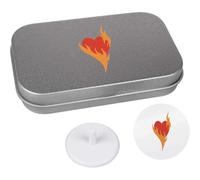 Azeeda 'Heart on Fire a Symbol of Passion' Golf Markers Gift Set (GO00076104)