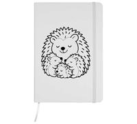 Azeeda 'Hedgehog Family' Ruled Notebook - White, A5 (NB00100598)