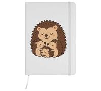 Azeeda 'Hedgehog Family' Ruled Notebook - White, A5 (NB00100600)
