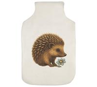 Azeeda 'Hedgehog Sniffing A Flower in The Garden' Hot Water Bottle Cover (HW00044202)