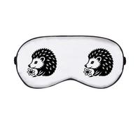 Azeeda 'Hedgehog Sniffing A Flower' Sleep/Travel Eye Mask (EY00032635)