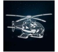 Azeeda 'Helicopter on the Ground' Window Cling - White, 21cm (WC00184650)