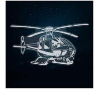 Azeeda 'Helicopter on the Ground' Window Cling - White, 72cm (WC00184656)