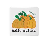 Azeeda 'Hello Autumn' 108mm Square Ceramic Tile (TD00036680)