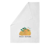 Azeeda 'Hello Autumn' White Cotton Tea Towel/Dish Cloth (TW00072555)