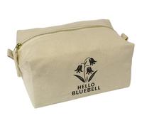 Azeeda 'Hello Bluebell Flowers' Canvas Wash Bag/Makeup Case (CS00046820)