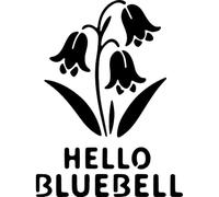 Azeeda 'Hello Bluebell Flowers' Reusable Stencil - Durable Decorative Template for Painting and Spraying on Walls, Tiles, Wood, Fabric & Craft Projects - S (A6) (WS00071048)