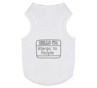 Azeeda 'Hello I'm Allergic To People' Pet Dog/Cat T-Shirt, L (PT00168863)