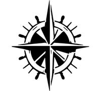 Azeeda 'Helm & Compass' Reusable Stencil - Durable Decorative Template for Painting and Spraying on Walls, Tiles, Wood, Fabric & Craft Projects - XL (A3) (WS00075425)