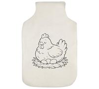 Azeeda 'Hen Sitting on Nest' Hot Water Bottle Cover (HW00043228)