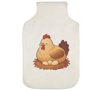 Azeeda 'Hen Sitting on Nest' Hot Water Bottle Cover (HW00043229)