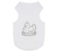Azeeda 'Hen Sitting on Nest' Pet Dog/Cat T-Shirt, L (PT00161119)
