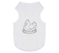 Azeeda 'Hen Sitting on Nest' Pet Dog/Cat T-Shirt, M (PT00161118)