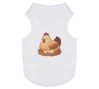 Azeeda 'Hen Sitting on Nest' Pet Dog/Cat T-Shirt, M (PT00161122)