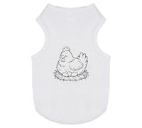 Azeeda 'Hen Sitting on Nest' Pet Dog/Cat T-Shirt, S (PT00161117)