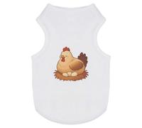 Azeeda 'Hen Sitting on Nest' Pet Dog/Cat T-Shirt, S (PT00161121)