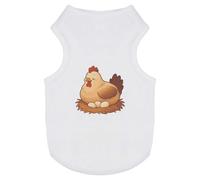 Azeeda 'Hen Sitting on Nest' Pet Dog/Cat T-Shirt, XS (PT00161120)