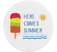 Azeeda 'Here Comes Summer' Button Badge - 58mm (BB00171509)