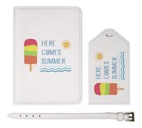 Azeeda 'Here Comes Summer' Passport Travel Set - White (PA00044595)