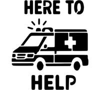 Azeeda 'Here to Help Vehicle' Reusable Stencil - Durable Decorative Template for Painting and Spraying on Walls, Tiles, Wood, Fabric & Craft Projects - M (A5) (WS00062582)