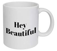 Azeeda 'Hey Beautiful' Ceramic Mug - 320ml (11oz) (MG00060814)