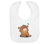 Azeeda 'Highland Cow & Butterfly' Soft Cotton Baby Bib (BI00050764)