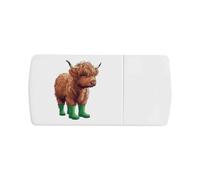 Azeeda 'Highland Cow' Pill Box with Splitter (PI00046380)