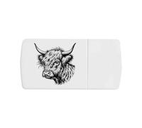 Azeeda 'Highland Cow Portrait' Pill Box with Splitter (PI00045433)