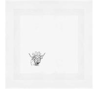 Azeeda 'Highland Cow with Hearts' Cotton Napkin/Dinner Cloth (NK00046382)