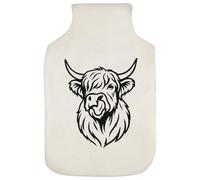 Azeeda 'Highland Cow with Its Tongue Out' Hot Water Bottle Cover (HW00044203)