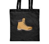 Azeeda 'Hiking Boot' Classic Black Tote Shopper Bag (ZB00030690)