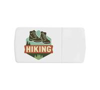 Azeeda 'Hiking Emblem Boots' Pill Box with Tablet Splitter (PI00036319)