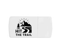 Azeeda 'Hiking Hit The Trail' Pill Box with Tablet Splitter (PI00036324)