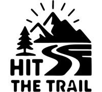 Azeeda 'Hiking Hit The Trail' Reusable Stencil - Durable Decorative Template for Painting and Spraying on Walls, Tiles, Wood, Fabric & Craft Projects - L (A4) (WS00061791)