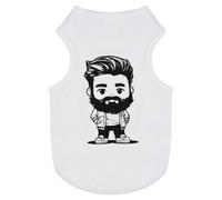 Azeeda 'Hipster Chibi Man' Pet Dog/Cat T-Shirt, XS (PT00149632)