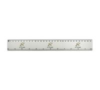 Azeeda 'Hit The Mark Archery' 30cm (12 Inch) White Plastic Ruler (RL00102750)