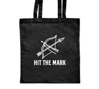 Azeeda 'Hit The Mark Bow and Arrow Archery' Classic Black Tote Shopper Bag (ZB00028359)