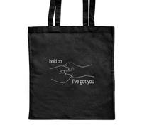 Azeeda 'Hold On. I've Got You' Classic Black Tote Shopper Bag (ZB00022137)