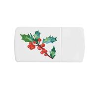 Azeeda 'Holly Berry and Leaves Christmas Illustration' Pill Box with Tablet Splitter (PI00039696)