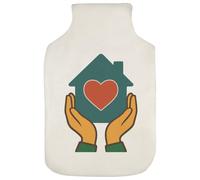 Azeeda 'Home is Where The Heart is' Hot Water Bottle Cover (HW00044061)