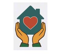 Azeeda 'Home is Where the Heart Is' Temporary Tattoo - Water Resistant, Skin-Safe, Non-Toxic Transfer (TO00090731)