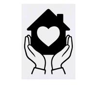Azeeda 'Home is Where the Heart Is' Temporary Tattoo - Water Resistant, Skin-Safe, Non-Toxic Transfer (TO00090729)
