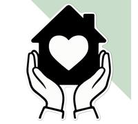 Azeeda 'Home is Where The Heart is' White Premium Vinyl Decal Sticker - Waterproof, Durable & Easy to Apply - Ideal for Car Bumpers, Windows, Bins and More - Large (210mm) (DW00150006)