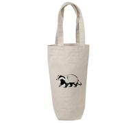 Azeeda 'Honey Badger' Cotton Wine Bottle Gift/Travel Bag (BL00048096)
