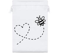 Azeeda 'Honey Bee Love Heart' Satin Gift Bag - 25cm (SB00164399)