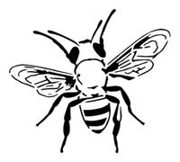 Azeeda 'Honey Bee' Reusable Stencil - Durable Decorative Template for Painting and Spraying on Walls, Tiles, Wood, Fabric & Craft Projects - M (A5) (WS00055816)